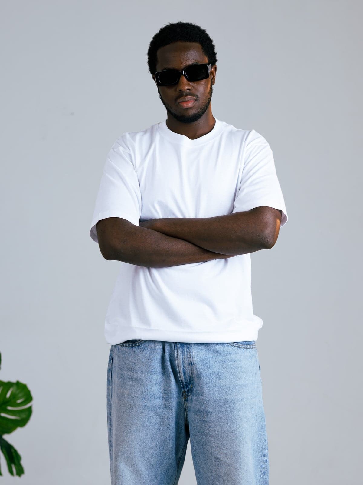 White essential tee, front